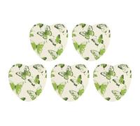 Lime Green Butterfly Car Air Freshener Hanging Incense Chips 5 Pack Automotive Scented Hanging Sheets for Car Home Auto Interior Decor Love Form,black-style