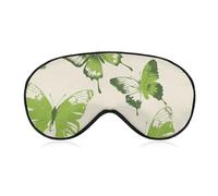 Lime Green Butterfly Eye Mask for Women & Men, Breathable & Adjustable Eye Cover, Ultra Soft Sleep Mask, Lightweight Travel Blindfold for Airplane, Nap, Night Sleeping