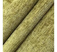 Lime Green Designer Luxury Soft Plain Solid Heavy Weight Upholstery Curtain Cushion Chenille Velvet Fabric FIRE Retardant Shimmering Look Sofa Furniture Material Sold by The METRE