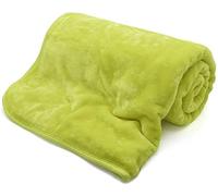 Lime Green Extra Large Faux Fur Blanket 200x240cm Mink Throw Sofa Bed Throw by Linenstowels2011