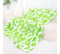 Lime Green Fleece Blanket Twin Size - Soft Fuzzy Lightweight Throw for Bed, Couch, Home Decor 60x80 Inches