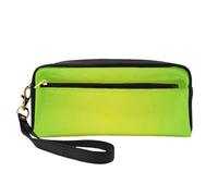 Lime Green, Makeup Bag Cosmetic Bag Portable Travel Toiletry Bag Leather Pencil Case for Women Girls