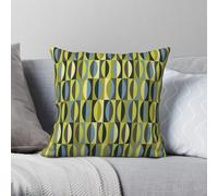 Lime Green Olive Aqua Atomic Square Pillowcase Polyester Linen Velvet Creative Zip Decorative Sofa Seater Cushion Cover