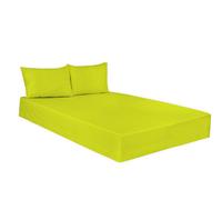 (lime Green, Pair of Pillowcase) Premium Quality T200 fitted Sheet 16inch/40cm Extra Deep Egyptian Cotton Vibrant Colours