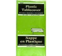 LIME GREEN Plastic Tablecover/Tablecloth {54" x 108"}{137cm x 274cm}
