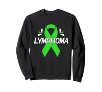 Lime Green Ribbon Lymphoma Awareness Cancer Warrior Survivor Sweatshirt