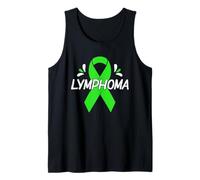 Lime Green Ribbon Lymphoma Awareness Cancer Warrior Survivor Tank Top