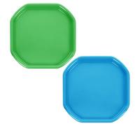 (LIME GREEN, SKY BLUE) - SMALL Mixing Tray Fun Play Builder Equipment Pool Pit Tray 70cm x 70cm Sand Water Play Garden Beach Tuff Tray Kids Messy Activities For Cement Mortar and Sand Plastering.