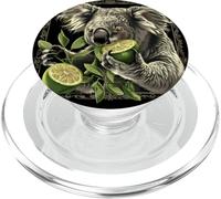 Lime Koala Bear Animal Print Lime Fruit Drawing Koala Lover PopSockets PopGrip for MagSafe