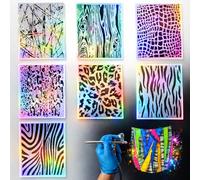 LiME LiNE Airbrush Stencil Set, Wood Grain, Grunge, Animal Print Custom Paint Template