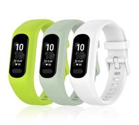 (Lime-Mint-White) 3pcs Soft Silicone Bands For Garmin Vivosmart 5 Straps Replacement Sport Colourful Strap For Vivosmart 5 Wristbands