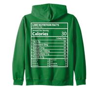 Lime Nutrition Facts Minimal Data Style Design Zip Hoodie