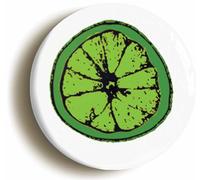 Lime Slice Logo Badge Button (Size is 1inch/25mm diameter)