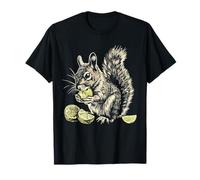 Lime Squirrel Animal Print Drawing Motif Fruit Animal Lovers T-Shirt