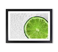 Lime with Tonic Framed Print | A2 Black Framed Wall Art | Ready to Hang | Modern Nature Picture | Living Room Bedroom Lounge Office
