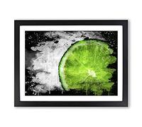 Lime with Tonic Modern CB Framed Print | A4 Black Framed Wall Art | Ready to Hang | Modern Nature Picture | Living Room Bedroom Lounge Office