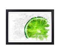 Lime with Tonic V3 Framed Print | A2 Black Framed Wall Art | Ready to Hang | Modern Nature Picture | Living Room Bedroom Lounge Office