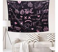 LIMEI Li-l Pe-ep Cry Baby Bird 3D Aesthetic Pink Tapestry, 59.1 x 59.1 in, Perfect For Walls, Bedroom, Living Room, Office, Dorm