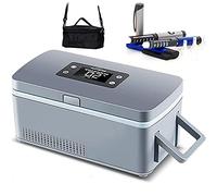 LIMEID Insulin Cooler Refrigerated Box, 10200mAh Built-Battery Mini Portable Insulin Reefer Cold Storage Box for Keeping Diabetes Drug Cooler about 6-8 Hours,2*battery