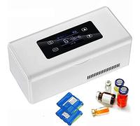 LIMEID Insulin Cooler Refrigerated Box, Portable Refrigerator Drug Reefer 2-8°C with Lithium Battery for Travel Car Refrigerator,2*battery