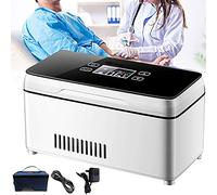 LIMEID USB Mini Medicine Refrigerator Insulin Refrigerated Box for Travel LCD Display Portable Insulin Cooler for car 2-8℃ Thermostat Drug Reefer,1*battery