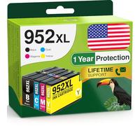 Limeink Compatible Ink Cartridges Replacement for HP 952XL Ink Cartridges Combo Pack for HP 952 Combo Pack 952 XL for Printers Officejet Pro 8710 7740 4