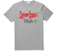 LIMENGDA WOD Captain Scarlet T Shirt Inspired by The 60's TV Show, Retro T Shirt Distressed Grey L