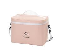 LIMENQIN Medical First Aid Kit,Portable Home Travel Drug Storage Bag,Large Capacity Medical Emergency Box for Medical Care,Drug Storage Bag,Suitable for Home,Travel,Vehicle(Pink,11.8x8.3x8.3in)