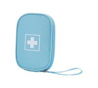 LIMENQIN Medical First Aid Kit,Portable Home Travel Medication Organizer,Large Capacity Empty Healthcare Medical Emergency Box Medication Organizer for Emergencies(Blue,3.9x1x5.9in)
