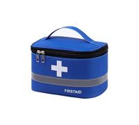 LIMENQIN Portable Medical Kit,Travel Outdoor Medicine Storage and Organizing Kit,Travel Home Loading Medicine Home Medical Kit,Portable First Aid Kit Trauma Organizer(Blue,7.5x5.1x4.7in)