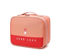 LIMENQIN Portable Medicine Organizer,First Aid Storage Carrying Case,Medicine Bottle Organizer with Smooth Zipper Travel First Aid Kit for Home,Outdoor and Travel Scenarios(Orange,24x19x11in)