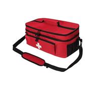 LIMENQIN Travel Storage Medication Organizer,Medicine Bottle Organizer,Storage Home Travel First Aid Kit with Shoulder Strap,Large Emergency Medical Kit for Home,Truck(Red)