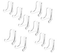 LIMEOW 10 Pieces Plate Stand Plaque Stand Picture Stand Book Stand Acrylic Stand Display Stand Card Display Stand Plate Holder Book Holder Ideal for Decorating Family Photos,Albums,Tableware And More
