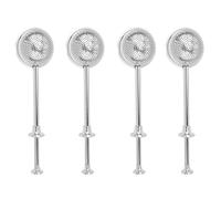 Limeow 4 Pcs Tea Infuser Tea Strainer Ball Loose Tea Infuser Tea Strainers for Loose Tea Tea Leaf Infuser Loose Tea Strainer Sieve for Baking Sugar Shaker Flour Duster (Full Hole Tea Filter)