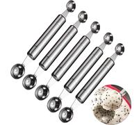 LIMEOW 5 Pcs Melon Baller Small Ice Cream Scoop Icecream Scoop with Trigger Stainless Steel Metal Ice Cream Scoop Round Scoop for All Kinds of Fruits and Ice Creams