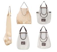 Limeow 5 Pcs String Bags Reusable Shopping Bag Shopping Bags Foldable Net Bags Mesh Bags Bath Toy Net Fruit Bags Grocery Mesh Bags Portable Fruit Bags for Storing Onions Potatoes Vegetables Fruits etc