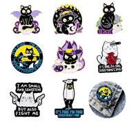 Limeow 8 Pcs Pin Badges Cute Pins Cat Pins Brooch Pin Bag Pins Enamel Pins Girl Badges Pieces Cat Pin Badges Set Cartoon Animal Brooch Suitable for Clothing Backpacks Hats Stationery Bags Etc