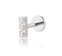 limerencia F136 Hypoallergenic Titanium Flat Back Stud,G23 Implant Grade Press Fit Threadless Earrings 20g 6mm 8mm Push Pin Tragus Cartilage Helix Conch Nose Piercing Jewelry(1pc), Titanium, no