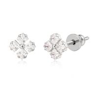 Limerencia F136 Pure Titanium Hypoallergenic Implant Grade Studs, G23 Small Dainty Cubic Zirconia Earrings for Women's Sensitive Ears