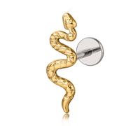 limerencia F136 Titanium Hypoallergenic Piercing Jewelry 18G 6mm 8mm 10mm Flat Back Internally Threaded Implant Grade Climber Stud Crawler Earrings For Cartilage,Tragus,Helix,Conch,Nose,Lip(1pc)