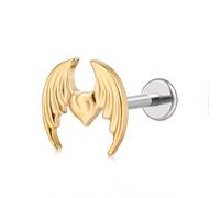 limerencia F136 Titanium Hypoallergenic Piercing Jewelry 18G 6mm 8mm 10mm Flat Back Internally Threaded Implant Grade Climber Stud Crawler Earrings For Cartilage,Tragus,Helix,Conch,Nose,Lip(1pc)