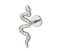 limerencia F136 Titanium Hypoallergenic Piercing Jewelry 18G 6mm 8mm 10mm Flat Back Internally Threaded Implant Grade Climber Stud Crawler Earrings For Cartilage,Tragus,Helix,Conch,Nose,Lip(1pc)