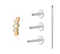 limerencia F136 Titanium Hypoallergenic Piercing Jewelry 18G 6mm 8mm 10mm Flat Back Internally Threaded Implant Grade Climber Stud Crawler Earrings For Cartilage,Tragus,Helix,Conch,Nose,Lip(1pc)