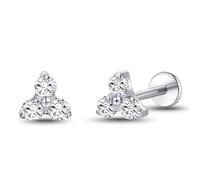 Limerencia G23 Hypoallergenic 18g Flat Back Stud Earrings, 2PCS Implant Grade Titanium Press Fit Threadless Push Pop in Cartilage Helix Labret Lip Monroe Tragus Piercing Studs