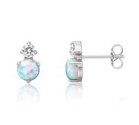 Limerencia G23 Pure Titanium Earrings for Women, F136 Implant Grade Hypoallergenic Titanium Jewelry for Sensitive Ears(CZ White Opal)