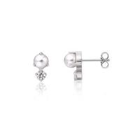 Limerencia G23 Pure Titanium Earrings for Women, F136 Implant Grade Hypoallergenic Titanium Jewelry for Sensitive Ears(CZ + pearl)