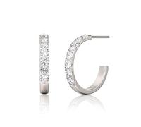 Limerencia G23 Pure Titanium Hypoallergenic Hoop Earrings for Women Girls Sensitive Ears (20mm open hoop silver)