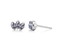 Limerencia G23 Titanium Hypoallergenic Earrings, CZ Crown Cubic Zirconia, Implant Grade Piercing jewelry Suitable for Women for Sensitive Ears Delicate Jewelry