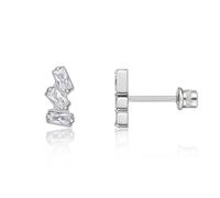 Limerencia Hypoallergenic G23 Implant Grade Titanium Screw Back Earrings Tragus 20G Helix F136 Piercing Post for Girls' Sensitive Ears Cartilage (Triple Baguette Gem)