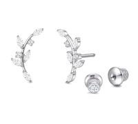 Limerencia Hypoallergenic G23 Implant Grade Titanium Screw Back Earrings Tragus 20G Helix F136 Piercing Post for Sensitive Ears Cartilage, Titanium, No Gemstone